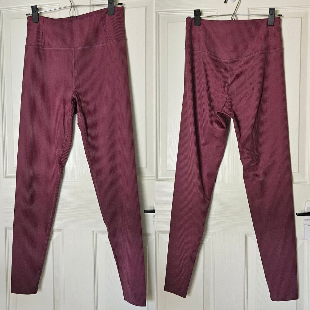 Girlfriend Collective Compressive Rib High-Rise Legging in Mauve